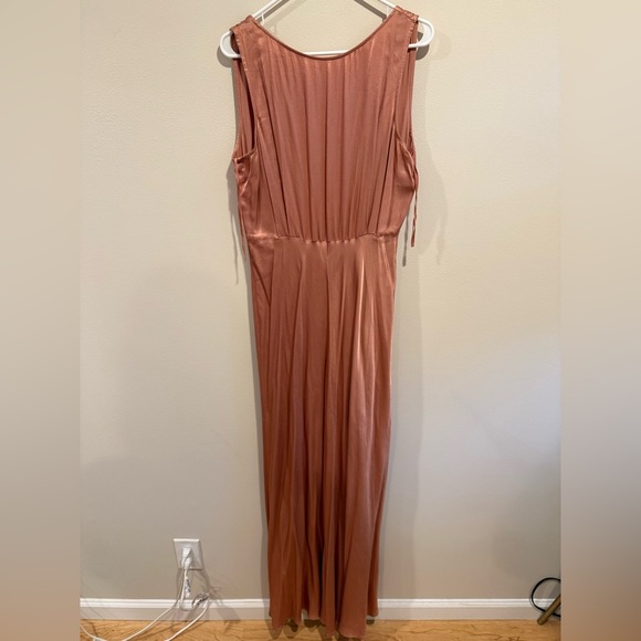 BHLDN x Anthropologie Sleeveless Full Length Dress in a Peachy Rose Gold -  mordernwear.com
